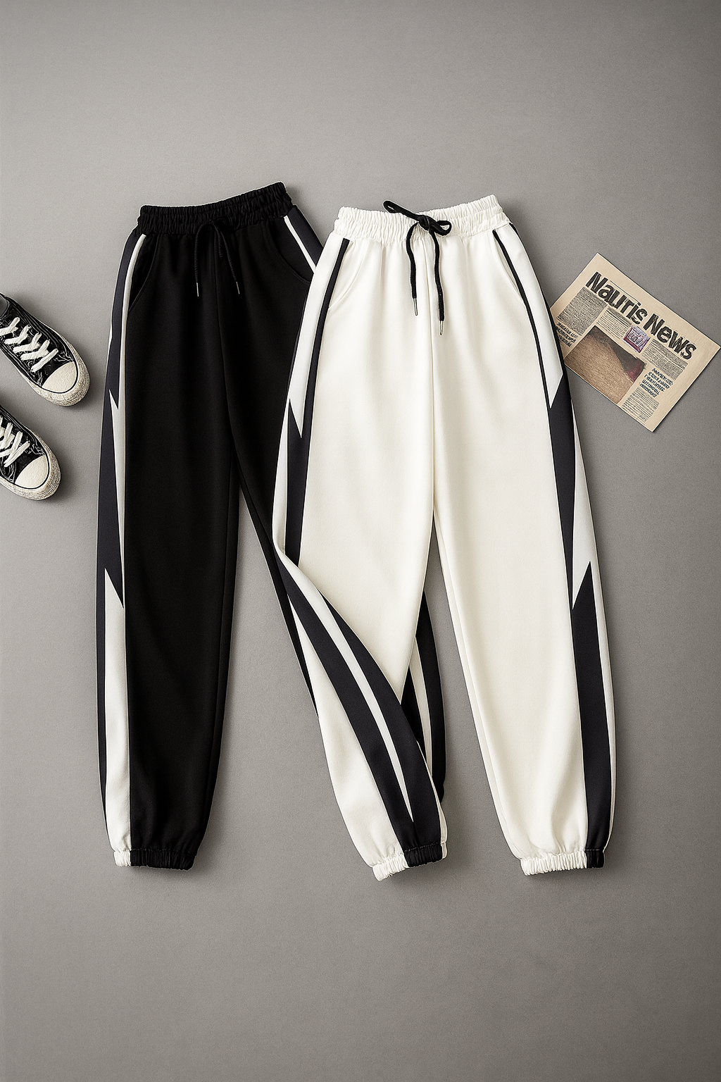 Damen High-Waist Sweatpants – Lockerer Straight-Leg Fit | Leichte Frühling/Herbst Hose | Bequem, Atmungsaktiv & Figurbetonend
