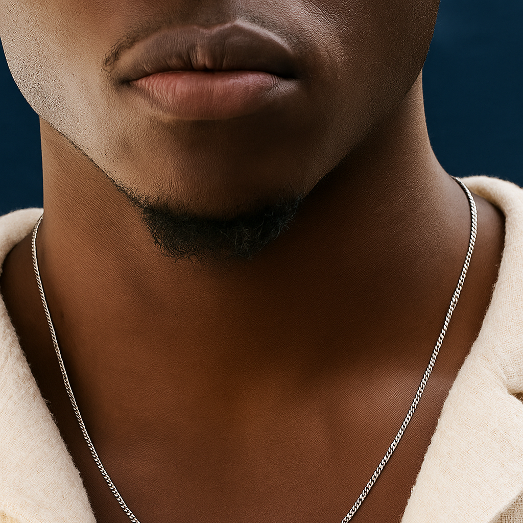 FOMALHAUT Edelstahl Gliederkette für Herren – Urban Streetstyle, Trendige Halskette, 40 cm, Robust & Pflegeleicht