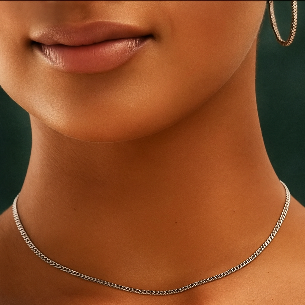 FOMALHAUT Edelstahl Gliederkette für Herren – Urban Streetstyle, Trendige Halskette, 40 cm, Robust & Pflegeleicht