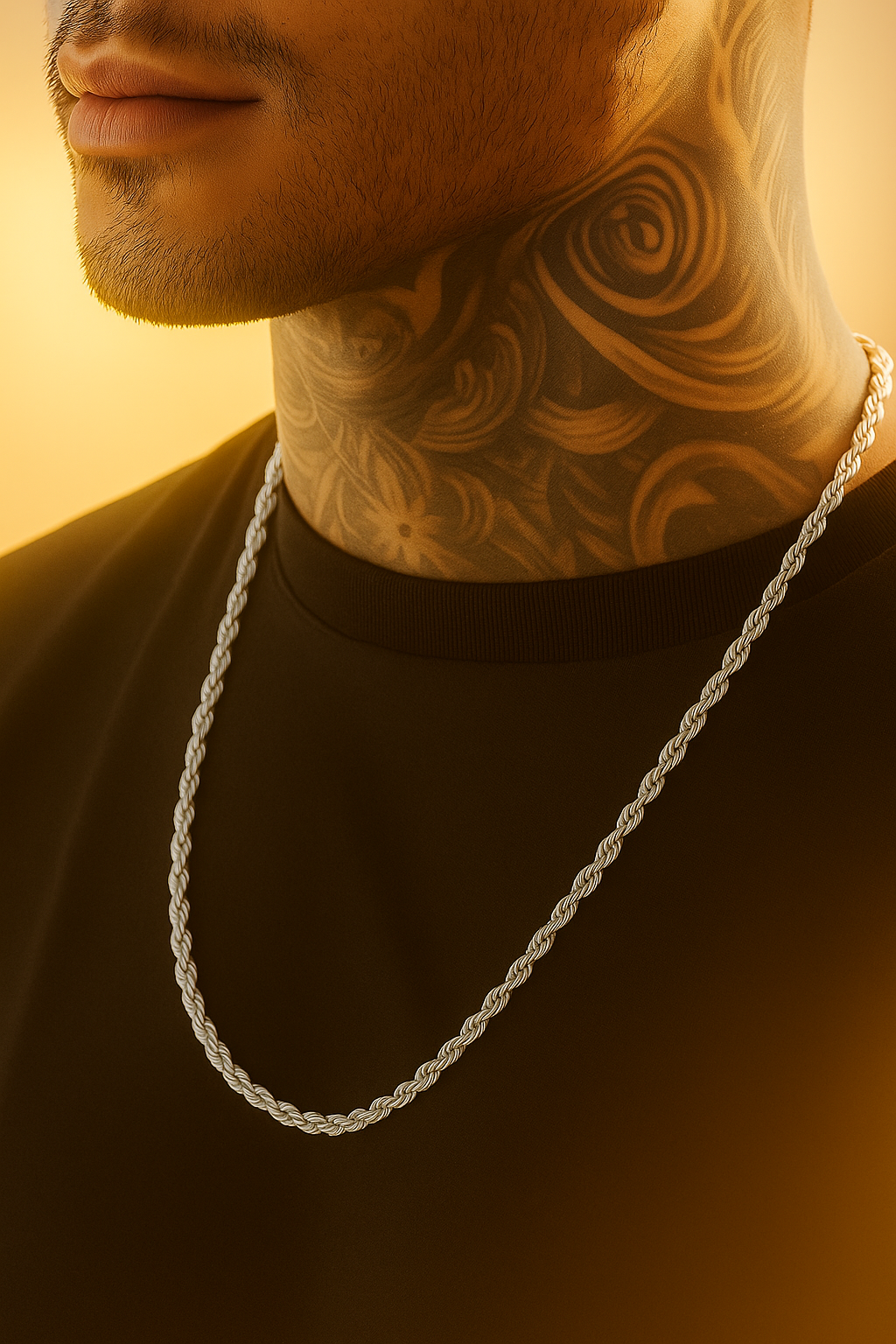 Twist Rope Kette – Edelstahl, 2–5 mm, Gold & Silber