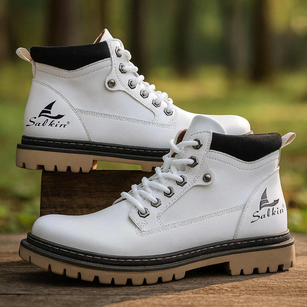 Herren Winterboots aus Leder – Handgemachte Outdoor-Stiefel | Rutschfest, Warm & Robust für Herbst & Winter