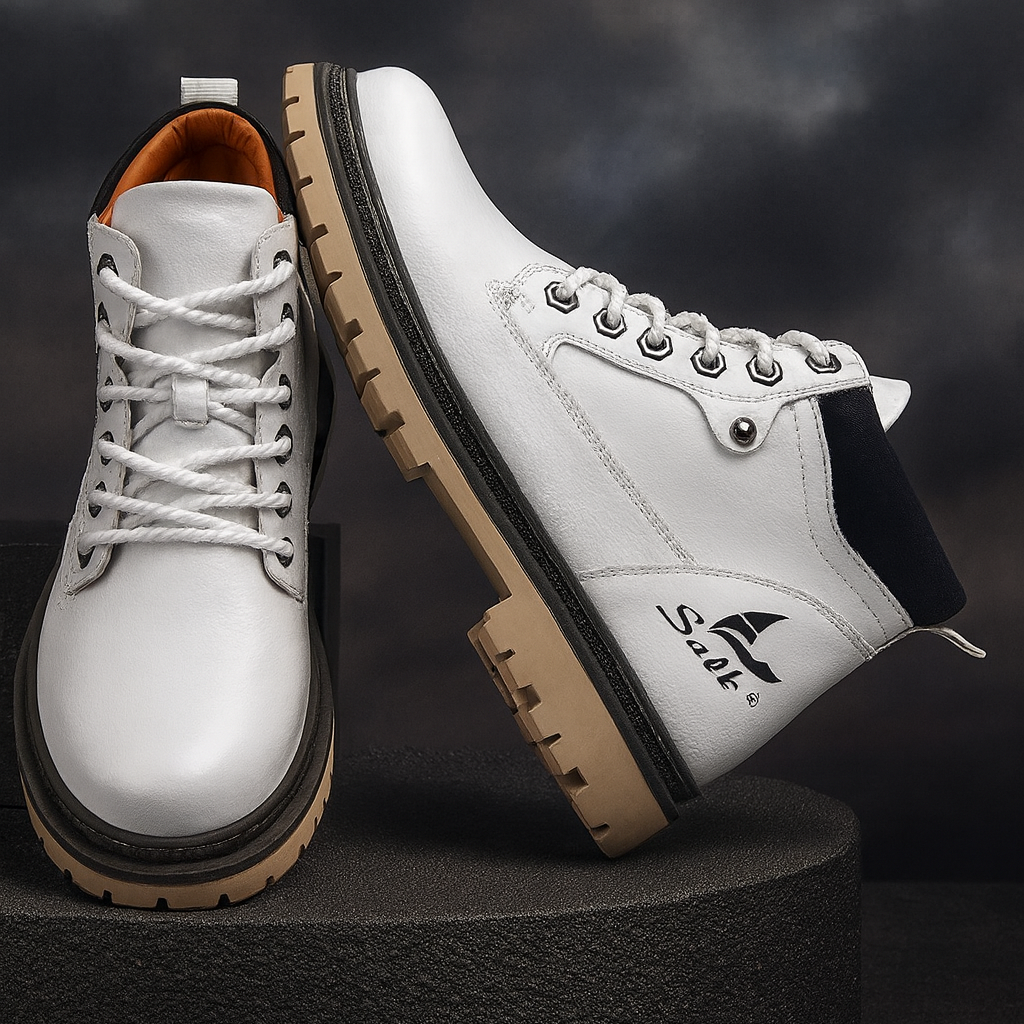 Herren Winterboots aus Leder – Handgemachte Outdoor-Stiefel | Rutschfest, Warm & Robust für Herbst & Winter