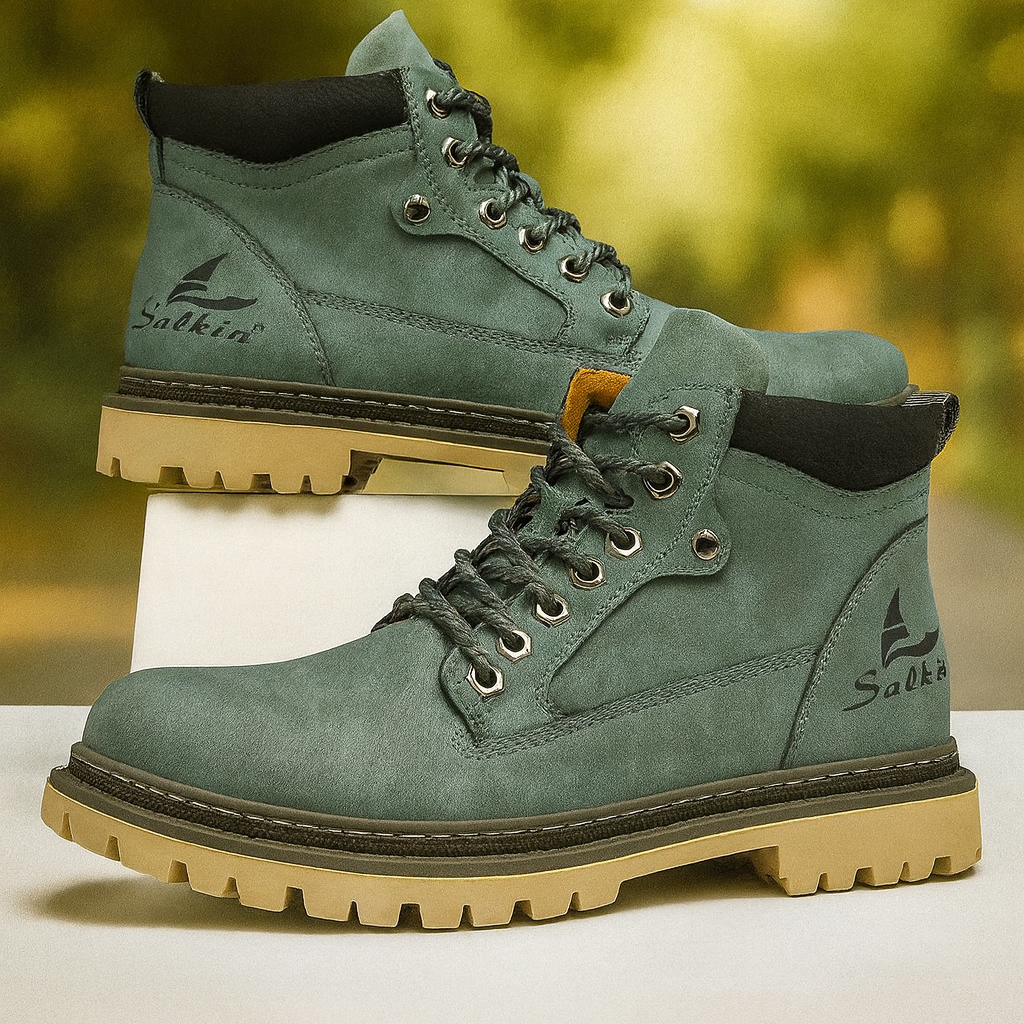 Herren Winterboots aus Leder – Handgemachte Outdoor-Stiefel | Rutschfest, Warm & Robust für Herbst & Winter