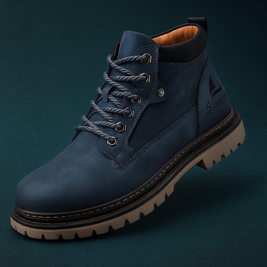 Herren Winterboots aus Leder – Handgemachte Outdoor-Stiefel | Rutschfest, Warm & Robust für Herbst & Winter