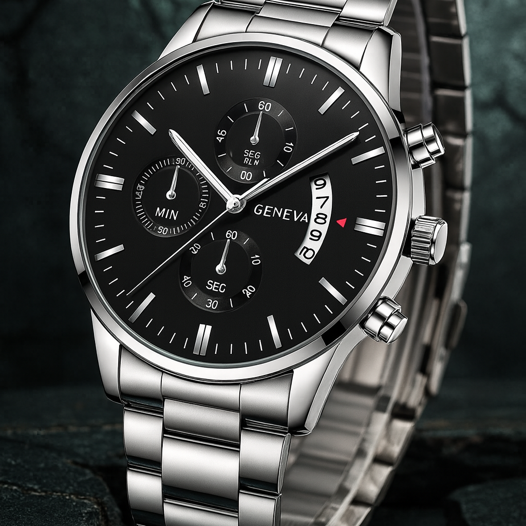 DEYROS Edelstahl Herren- und Damen-Armbanduhr – Stilvoll & Modern, Quartz Uhr ohne Zahlen