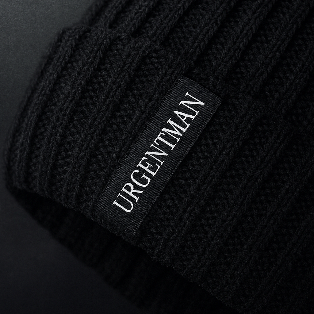 URGENTMAN Winter Beanie – Warme Unisex Strickmütze mit Fellfutter | Dicke Wintermütze für Damen & Herren