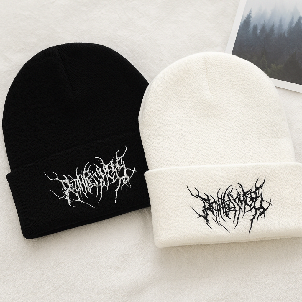 Winter Beanie – Warme Strickmütze im Gothic Streetwear Stil | Acrylmütze für Damen & Herren