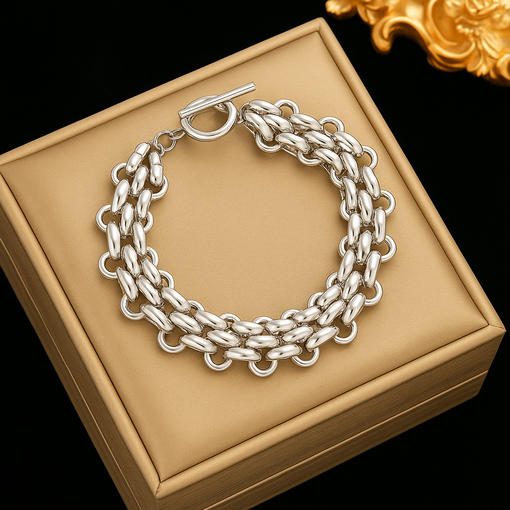 EILIECK Gold Cuban Chain Armband 316L Edelstahl – Trendy Punk Schmuck für Damen & Herren, Wasserdicht & Geschenkide