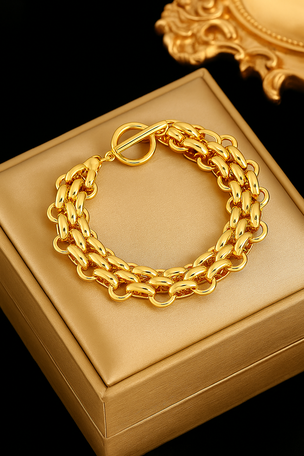 EILIECK Gold Cuban Chain Armband 316L Edelstahl – Trendy Punk Schmuck für Damen & Herren, Wasserdicht & Geschenkide