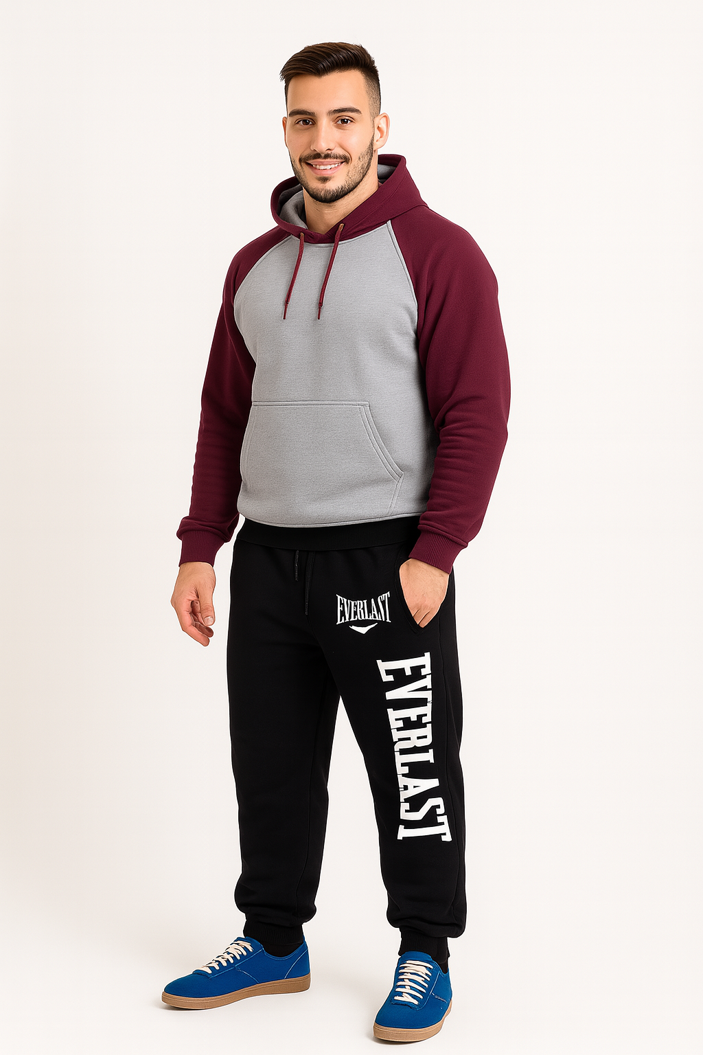EVERLAST™ Unisex Fleece Jogginghose – Oversized Streetwear Sweatpants | Warm, Bequem & Perfekt für Alltag, Fitness & Reisen
