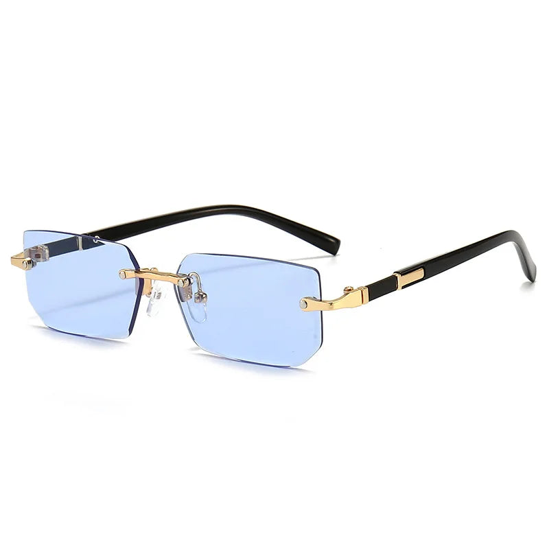 Rimless Rectangle Shades – Leichte Sonnenbrille für Damen & Herren