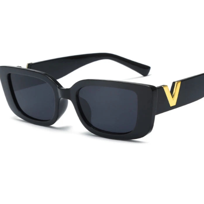 Vintage Rectangle Sonnenbrille Damen – Klassische Luxus-Sonnenbrille mit kleinem Rahmen