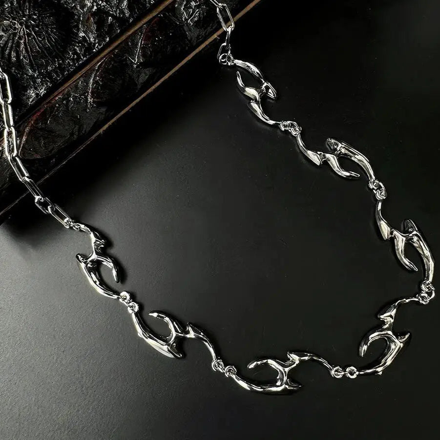 Titanstahl Halskette – Streetstyle Choker in Silber
