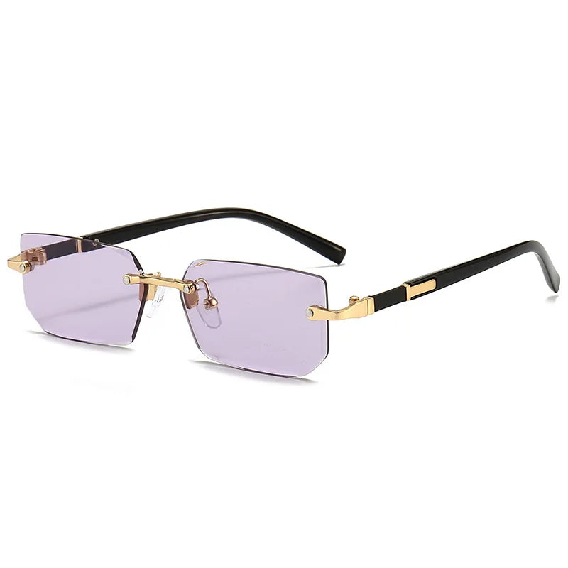Rimless Rectangle Shades – Leichte Sonnenbrille für Damen & Herren