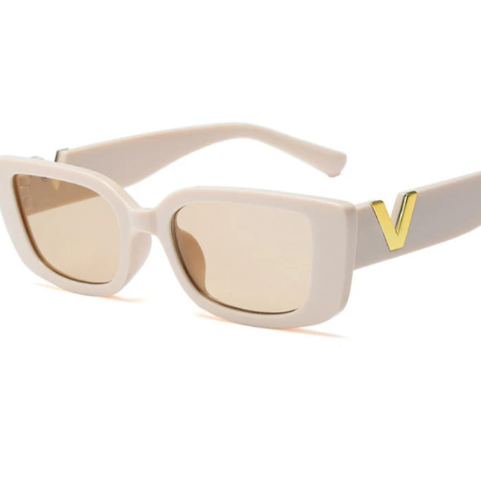 Vintage Rectangle Sonnenbrille Damen – Klassische Luxus-Sonnenbrille mit kleinem Rahmen